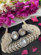 Royal Pearl and Kundan High Neck Choker-Half moon Choker -G2717